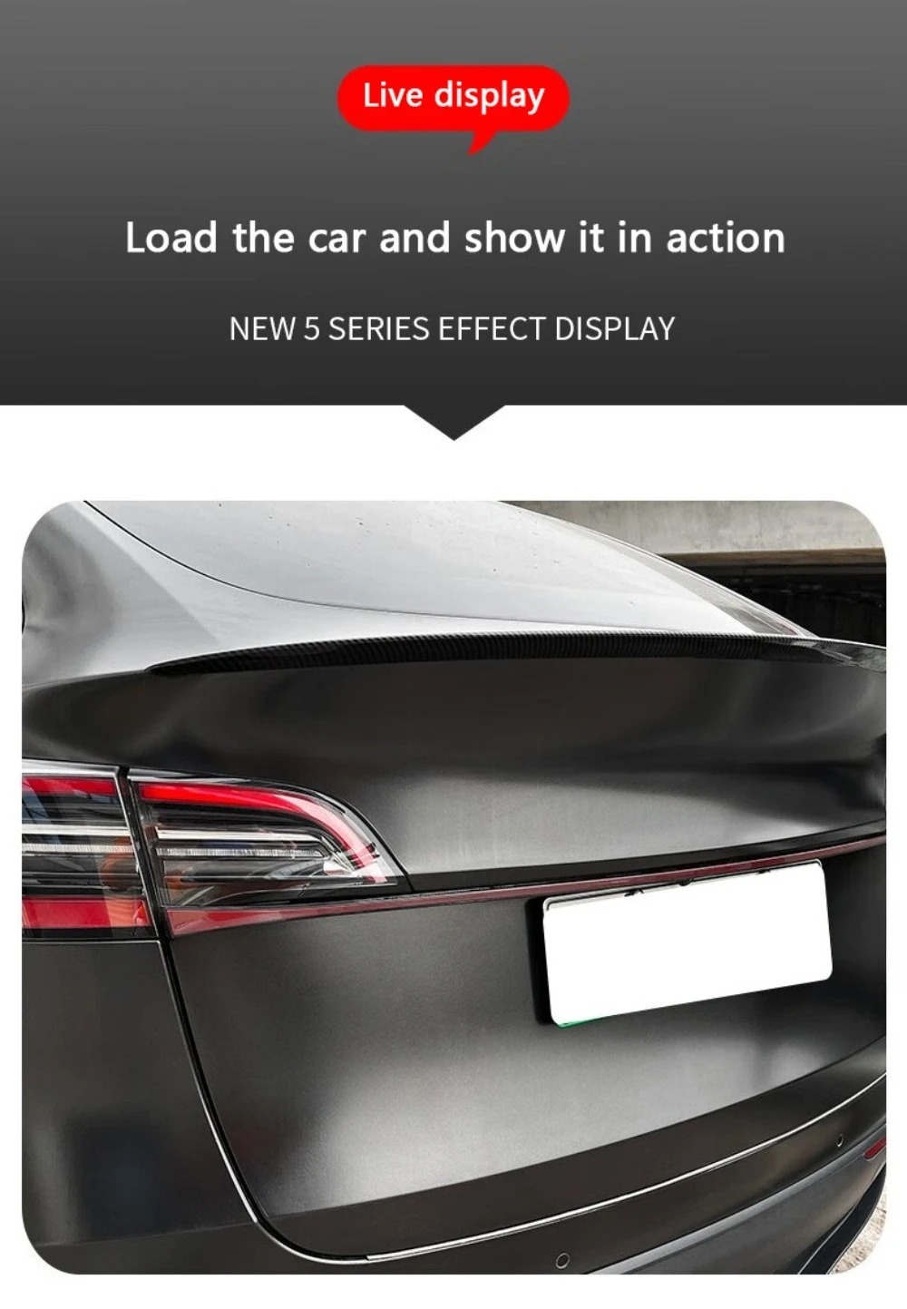 It is suitable for upgrading the dynamic taillight strip of for  Y model through the taillight of Model3